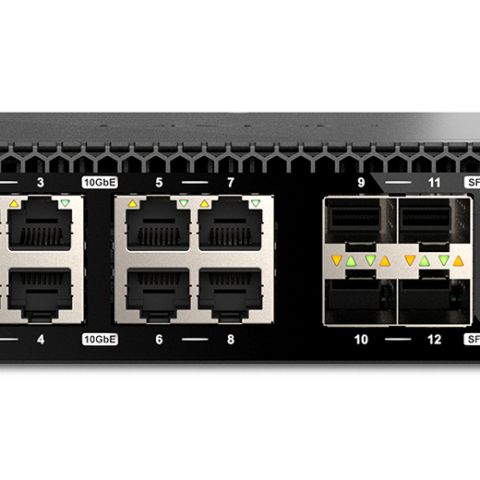 QNAP QSW-M3216R-8S8T commutateur réseau Géré L2/L3 10G Ethernet (100/1000/10000) 1U Noir