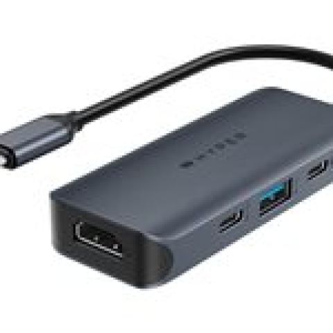 HYPER HD4001GL hub & concentrateur USB 3.2 Gen 1 (3.1 Gen 1) Type-C 10000 Mbit/s Bleu, Gris