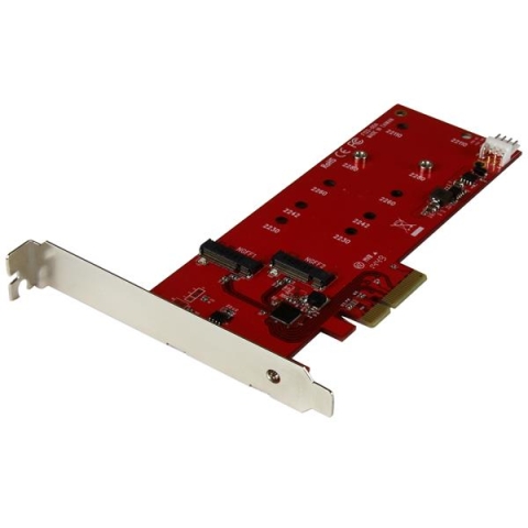 StarTech.com Carte contrôleur PCI Express pour 2 SSD M.2 NGFF