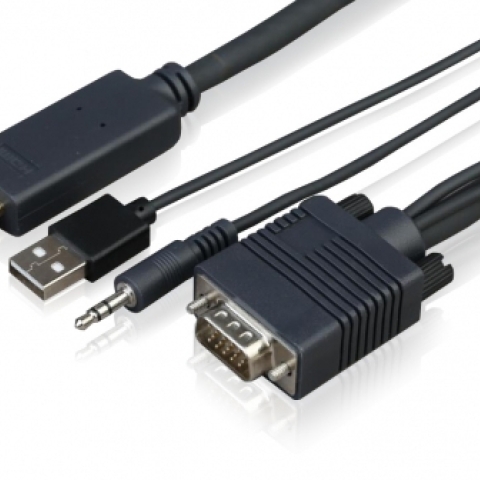 Sony CAB-VGAHDMI1 adaptateur et connecteur de câbles VGA/3.5 mm HDMI Noir