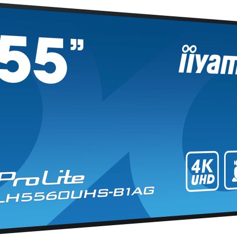 iiyama PROLITE Carte A numérique 139,7 cm (55") LED Wifi 500 cd/m² 4K Ultra HD Noir Intégré dans le processeur Android 11 24/7