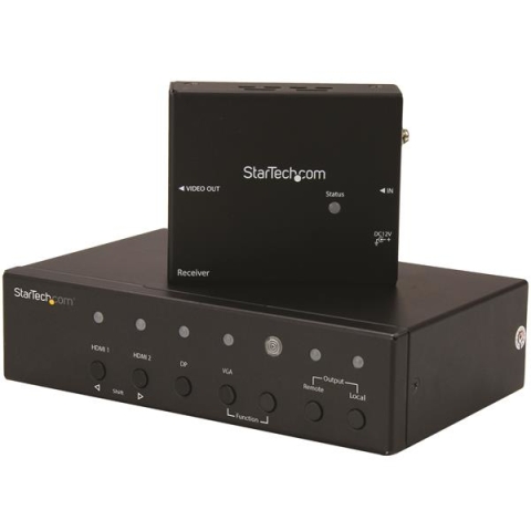 StarTech.com Extendeur vidéo HDBaseT multi-entrées avec switch intégré - HDMI, VGA, DisplayPort via Cat5e ou Cat 6 - 4K