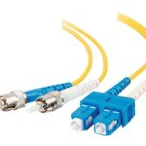 C2G ST-ST 9/125 OS1 Duplex Singlemode PVC Fiber Optic Cable (LSZH)