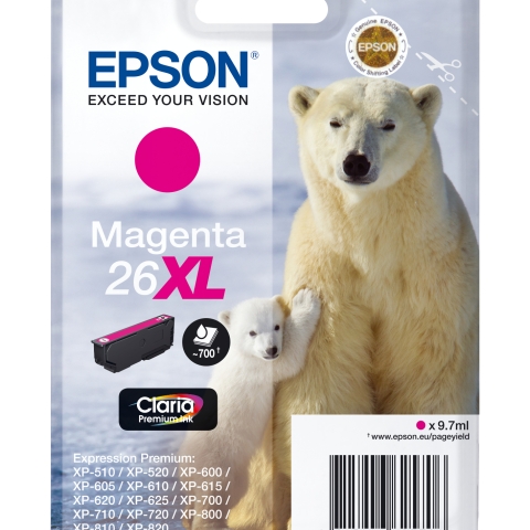 CLARIA PREMIUM INK MAGENTA 26XL
