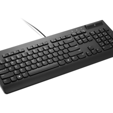 Lenovo Smartcard Wired keyboard II clavier maison/bureau USB Anglais américain Noir