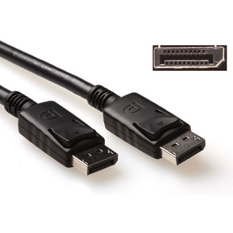 ACT AK3977 câble DisplayPort 0,5 m Noir