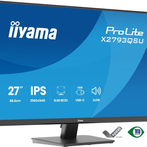 iiyama ProLite X2793QSU-B1 écran plat de PC 68,6 cm (27") 2560 x 1440 pixels Quad HD Noir