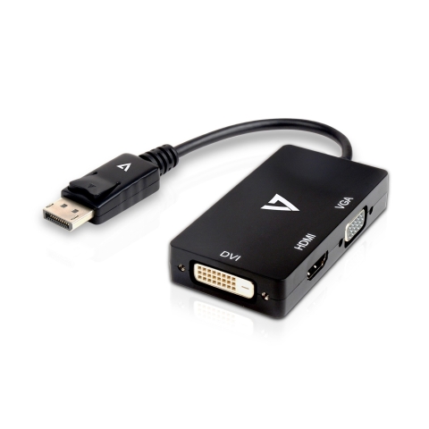 V7 Adaptateur DisplayPort (m) vers VGA, HDMI ou DVI (f)
