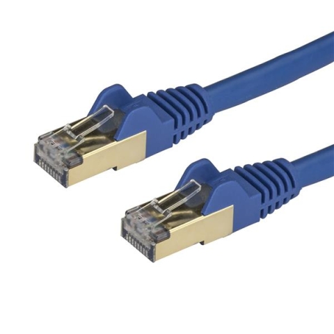 StarTech.com Câble réseau Cat6a STP blindé sans crochet de 2 m - Bleu