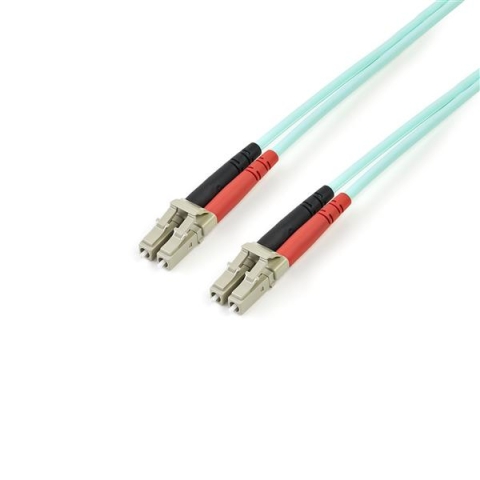 StarTech.com Câble à fibre optique OM4 duplex multimode LC LC - 3 m Aqua - 100 Gb - 50/125 - LSZH