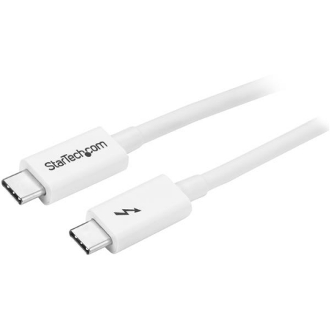 StarTech.com Câble Thunderbolt 3 de 1 m - 20 Gb/s - Compatible Thunderbolt, USB et DisplayPort - Blanc