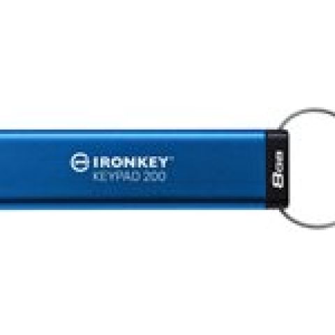 Kingston Technology IronKey Keypad 200 lecteur USB flash 8 Go USB Type-A 3.2 Gen 1 (3.1 Gen 1) Bleu