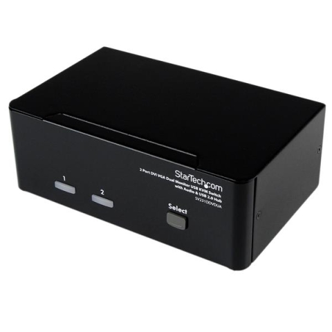 StarTech.com Switch KVM USB 2 ports DVI VGA avec audio