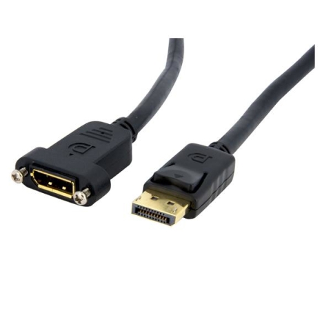 StarTech.com Câble DisplayPort™ à montage sur panneau de 91cm avec verrouillage - F/M - Noir