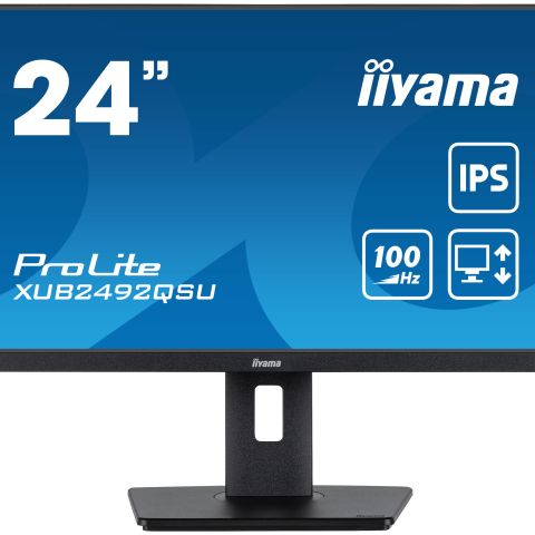 iiyama ProLite XUB2492QSU-B1 écran plat de PC 60,5 cm (23.8") 2560 x 1440 pixels Wide Quad HD LED Noir