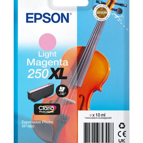 Epson 250XL Violin Claria Photo HD cartouche d'encre 1 pièce(s) Original Rendement élevé (XL) Magenta clair