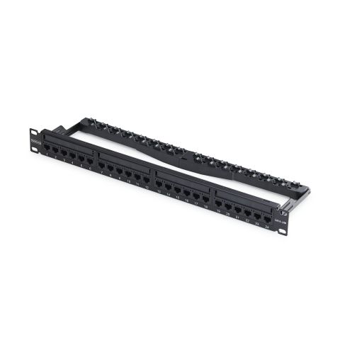 StarTech.com Panneau de Brassage 24 Ports 1U avec Barre de Gestion des Câbles, Panneau de Brassage Ethernet Cat6 Monté en Rack avec Coupleurs RJ45 UTP en Ligne