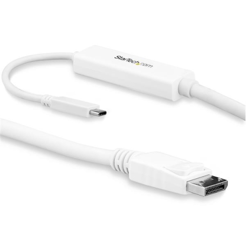 StarTech.com Câble adaptateur USB-C vers DisplayPort 4K 60 Hz de 3 m - Blanc
