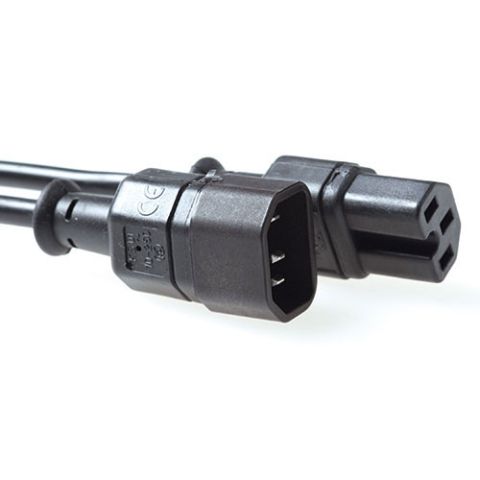 ACT AK5233 câble électrique Noir 1,2 m Coupleur C14 Coupleur C15