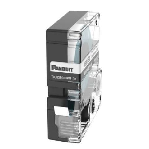 Panduit T038X000BPM-BK étiquette à imprimer Noir, Transparent, Blanc