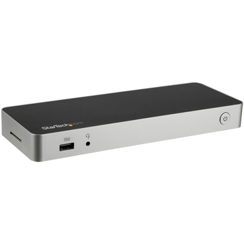 StarTech.com Station d'accueil USB-C pour PC portable double affichage 4K avec Power Delivery 60W et lecteur de carte SD