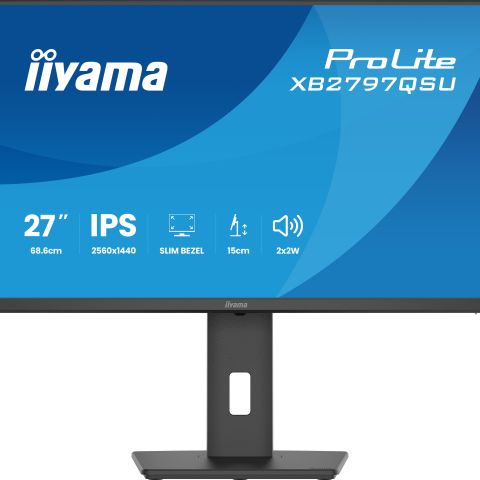 iiyama ProLite XB2797QSU-B1 écran plat de PC 68,6 cm (27") 2560 x 1440 pixels Quad HD LED Noir