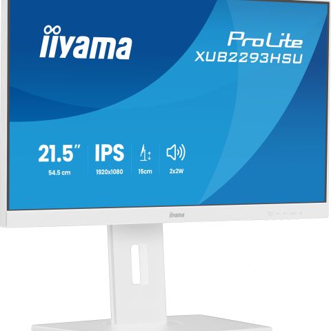 iiyama ProLite XUB2293HSU-W7 écran plat de PC 54,6 cm (21.5") 1920 x 1080 pixels Full HD LED Blanc