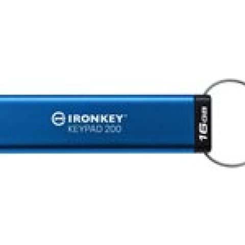 Kingston Technology IronKey Keypad 200 lecteur USB flash 16 Go USB Type-A 3.2 Gen 1 (3.1 Gen 1) Bleu