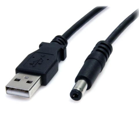 3ft USB to Type M Barrel DC Power Cable