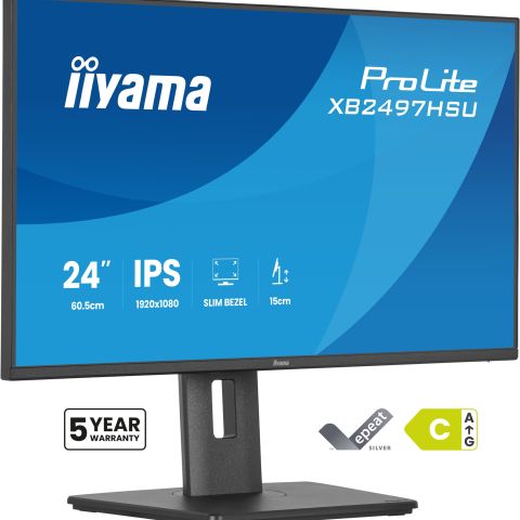 iiyama ProLite XB2497HSU-B1 écran plat de PC 60,5 cm (23.8") 1920 x 1080 pixels Full HD Noir