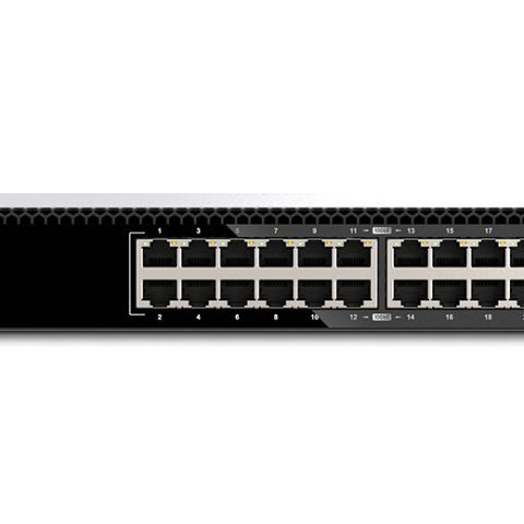 QNAP QSW-M3224-24T commutateur réseau Géré L3 10G Ethernet (100/1000/10000) 1U Noir, Argent