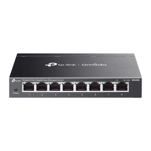 TP-Link ES208G commutateur réseau Géré Gigabit Ethernet (10/100/1000) Noir