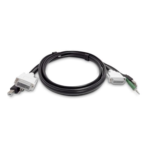 StarTech.com Câble KVM DVI de 1,8m, USB 2.0, Audio 3,5mm, Câble Combiné Universellement Compatible pour Switchs KVM, Conforme TAA