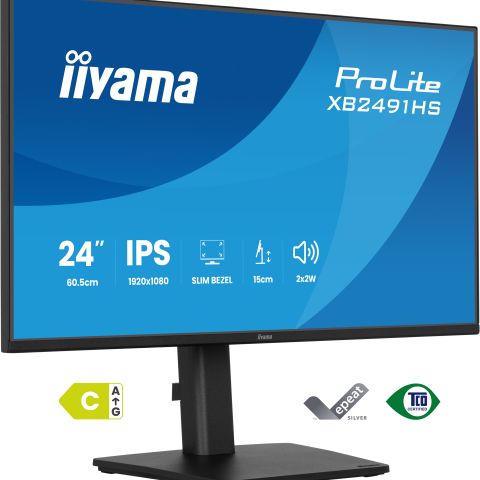 iiyama ProLite XB2491HS-B1 écran plat de PC 60,5 cm (23.8") 1920 x 1080 pixels Full HD Noir