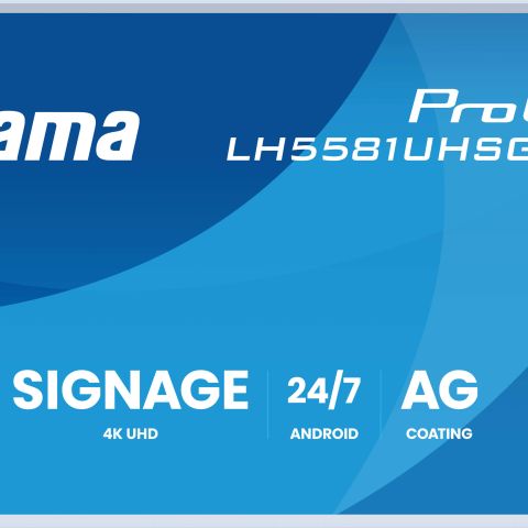 iiyama LH5581UHSG-1AG Écran plat interactif 163,8 cm (64.5") Wifi 500 cd/m² 4K Ultra HD Blanc Intégré dans le processeur Android 10 24/7
