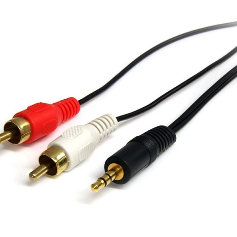 StarTech.com Câble jack audio de 3,5 mm vers double sortie RCA de 1,8 m