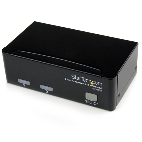 StarTech.com Switch KVM USB VGA professionnel à 2 ports avec câbles