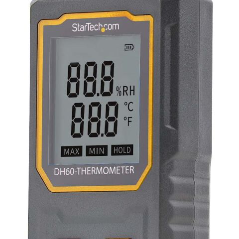 StarTech.com Thermomètre/Humidimètre Numérique de Poche, Hygromètre avec Grand Écran LCD, Thermomètre Portable pour Salles de Serveurs/Bureaux, Capteur Précis, Valeurs Min/Max