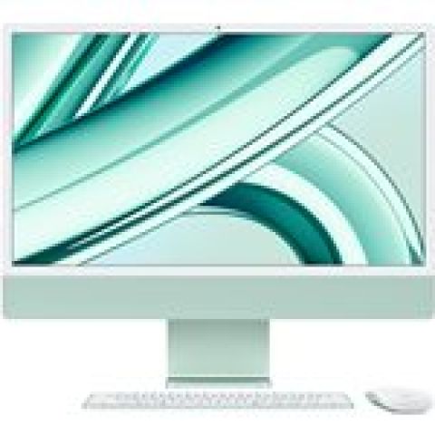 Apple iMac Apple M 59,7 cm (23.5") 4480 x 2520 pixels 8 Go 256 Go SSD PC All-in-One macOS Sonoma Wi-Fi 6E (802.11ax) Vert