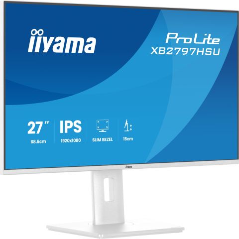 iiyama ProLite XB2797HSU-W1 écran plat de PC 68,6 cm (27") 1920 x 1080 pixels Full HD Blanc
