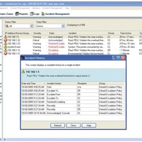 APC InfraStruXure Manager Incident Management Module