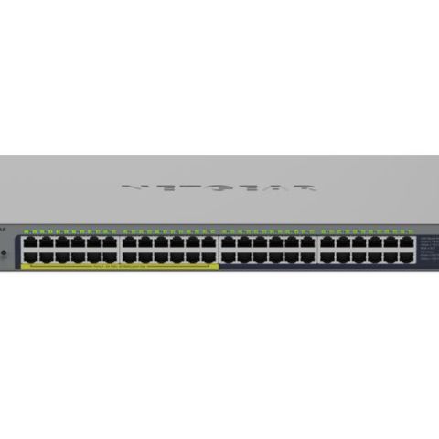 NETGEAR GS748PP Non-géré Gigabit Ethernet (10/100/1000) Connexion Ethernet, supportant l'alimentation via ce port (PoE) Gris