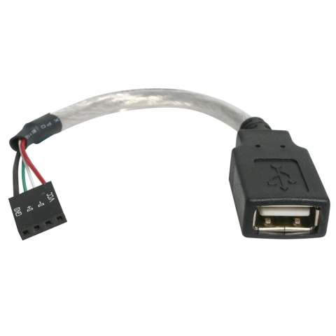 StarTech.com Câble USB 2.0 de 15 cm - USB A femelle vers adaptateur USB carte mère 4 broches F/F
