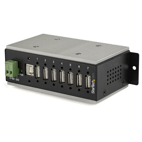 StarTech.com Multiprise USB 2.0 industrielle à 7 ports avec protection électrostatique (ESD) 15 kV (HB20A7AME)