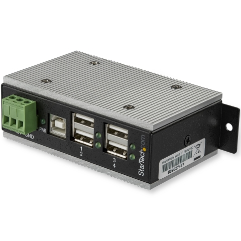 StarTech.com Multiprise USB 2.0 industrielle à 4 ports avec protection électrostatique (ESD) 15 kV (HB20A4AME)
