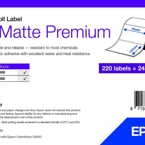 Epson 7113414 étiquette à imprimer Blanc Imprimante d'étiquette adhésive