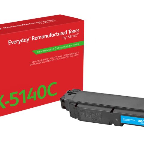Remanufacturé Everyday Toner remanufacturé Cyan Everyday™ de Xerox compatible avec Kyocera TK-5140C, Capacité standard