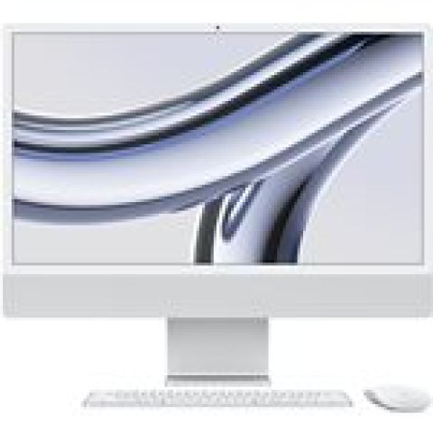 Apple iMac Apple M 59,7 cm (23.5") 4480 x 2520 pixels 8 Go 256 Go SSD PC All-in-One macOS Sonoma Wi-Fi 6E (802.11ax) Argent