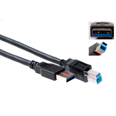 ACT SB3019 câble USB 2 m USB 3.2 Gen 1 (3.1 Gen 1) USB A USB B Noir