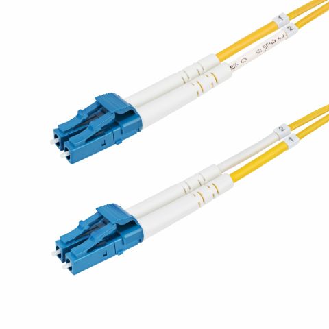 StarTech.com Câble Fibre Optique de 1m Duplex Monomode LC à LC (UPC) OS2, 9/125µm, 10G, Cordon Fibre Optique, Insensible à la Courbure, Faible Perte d'Insertion, Cordon Patch Fibre LSZH